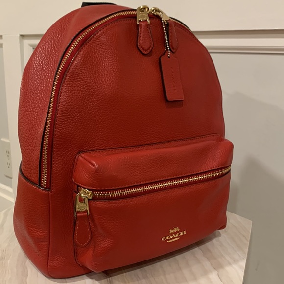 Coach Handbags - Coach Charlie Pebbled Leather Backpack EUC